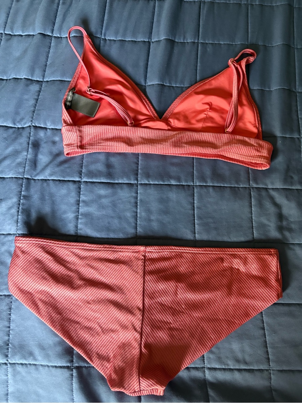 Vince Pink Ribbed Bikini Set - Picture 6 of 8